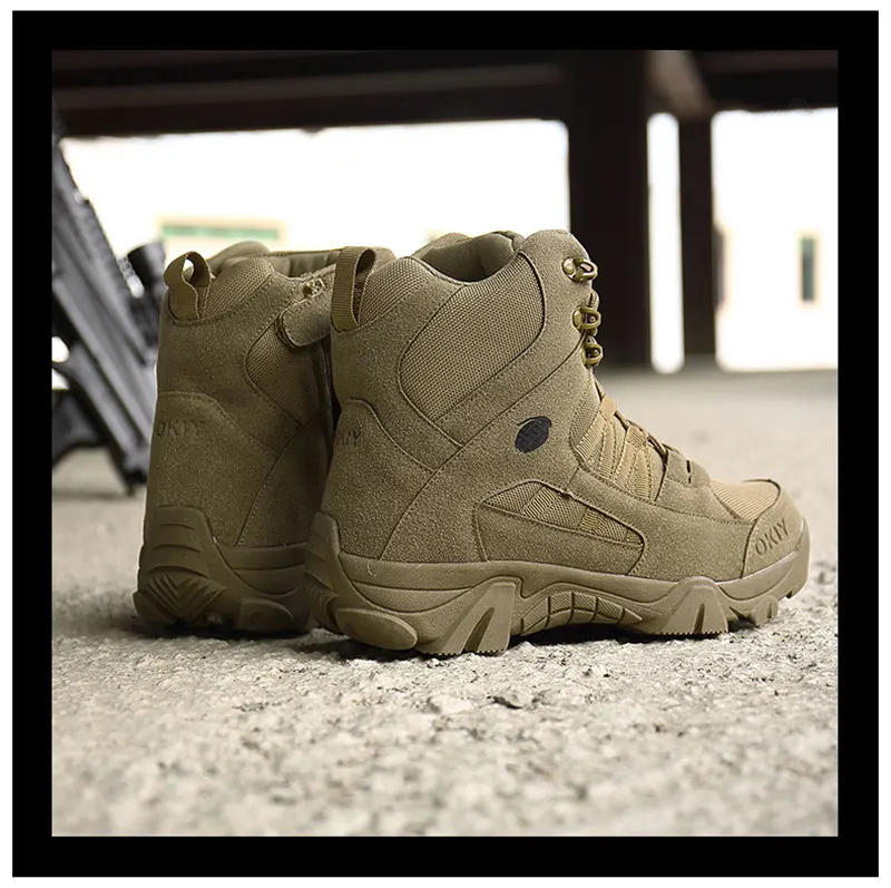 Профессиональные уличные военные ботинки; мужские водонепроницаемые ботильоны; Мужская Рабочая обувь; армейские ботинки-дезерты; противоскользящие ботинки-дезерты