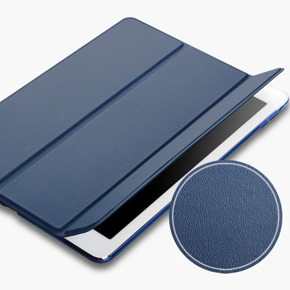 Для iPad Air2 Air1, ZVRUA ура чехол тонкий из искусственной кожи смарт-чехол для Apple iPad Air 1/2 Чехол крепкий стенд Авто Режим сна/Пробуждение