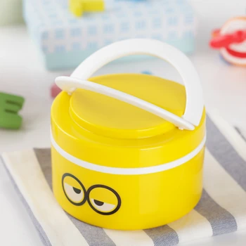 

Despicable Me Kawaii Cartoon Stainless Steel Heat Preservation Food Retain Freshness Bento Lunch Storage Box Marmita Lancheira