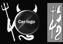 HOT PVC cute 3D Devil Style silver Demon car stickers and decals auto badge emblem Logo decor car decoration accessories