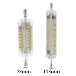 Новые силиконовые r7s светодиодный лампы 10 W 15 W SMD3014 78 мм 118 мм светодиодный R7S лампа 220-240 V энергосберегающие заменить галогенные света лампада