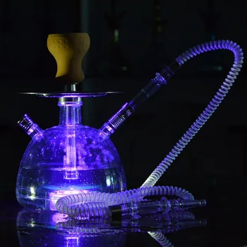 

High Quality Cheap NEW design acrylic Hookah Set Hot Sell LED light Styles colorful Hookah Russian Shisha led hookah