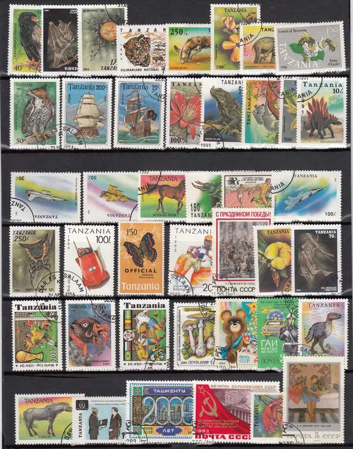 1000 PCS / lot Lot All Different Postage Stamps With Post Mark In Good Condition For  Collection timbri stempel