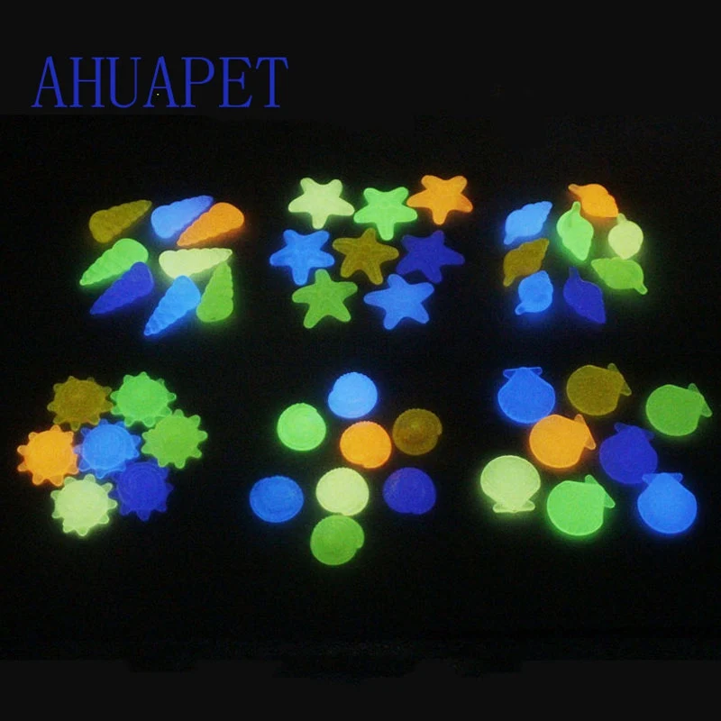 Glowing Pebbles Stones Luminous Stones Glow In The Dark Garden Aquarium Light-emitting Artificial Fish Tank Bonsai Garden