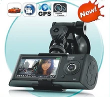 120 Degree Dual Lens GPS 3D G-Sensor 2.7″ TFT LCD Car Video Camera DVR Recorder Car Camera Cycle Recording Free Shipping!