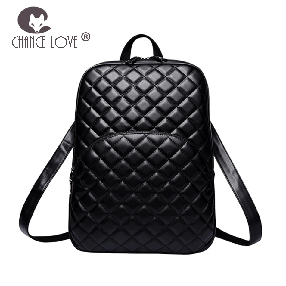 

Chance Love 2018 new trend Lingge shoulder bag backpack female PU leather small incense fashion backpack