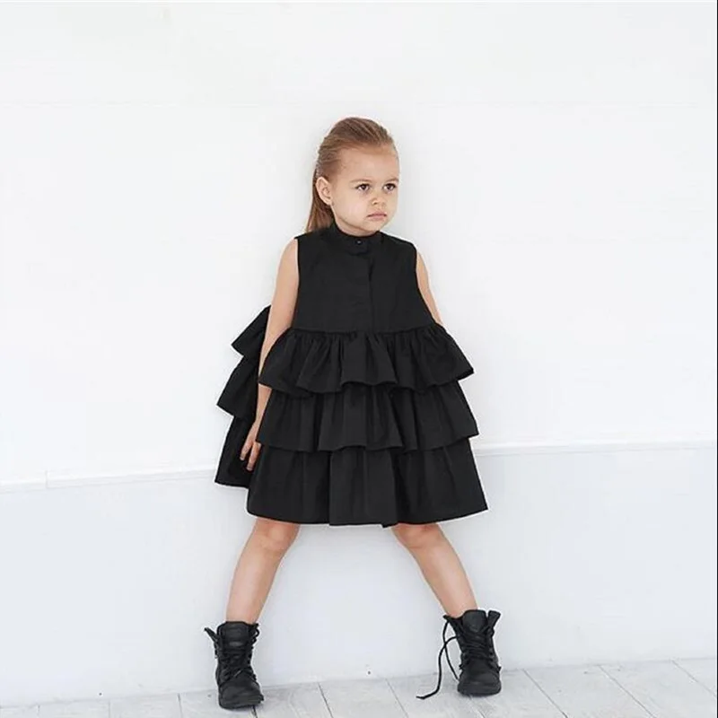 3 Toddler Kids Baby Girls Clothes Baby Princess Dress Party Tutu Layer Mini Sleeveless Cake Dresss Vestido Menina