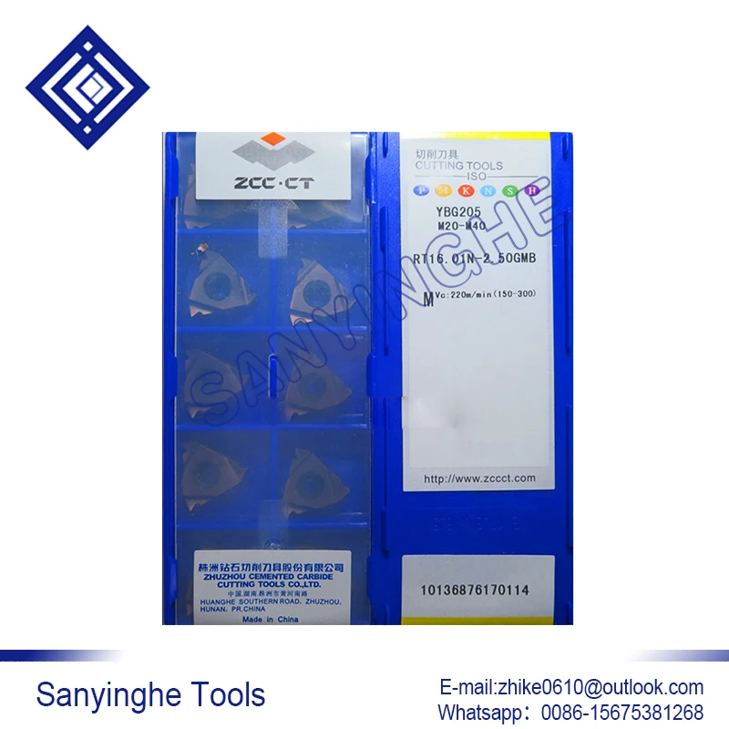 

10pcs/lots YBG205 RT16.01N-2.50GMB cnc carbide threading inserts