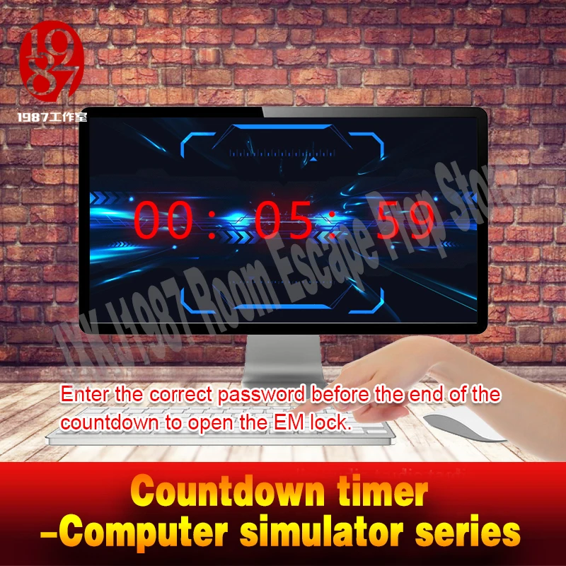Escape room Countdown timer Computer simulator series JXKJ1987 display