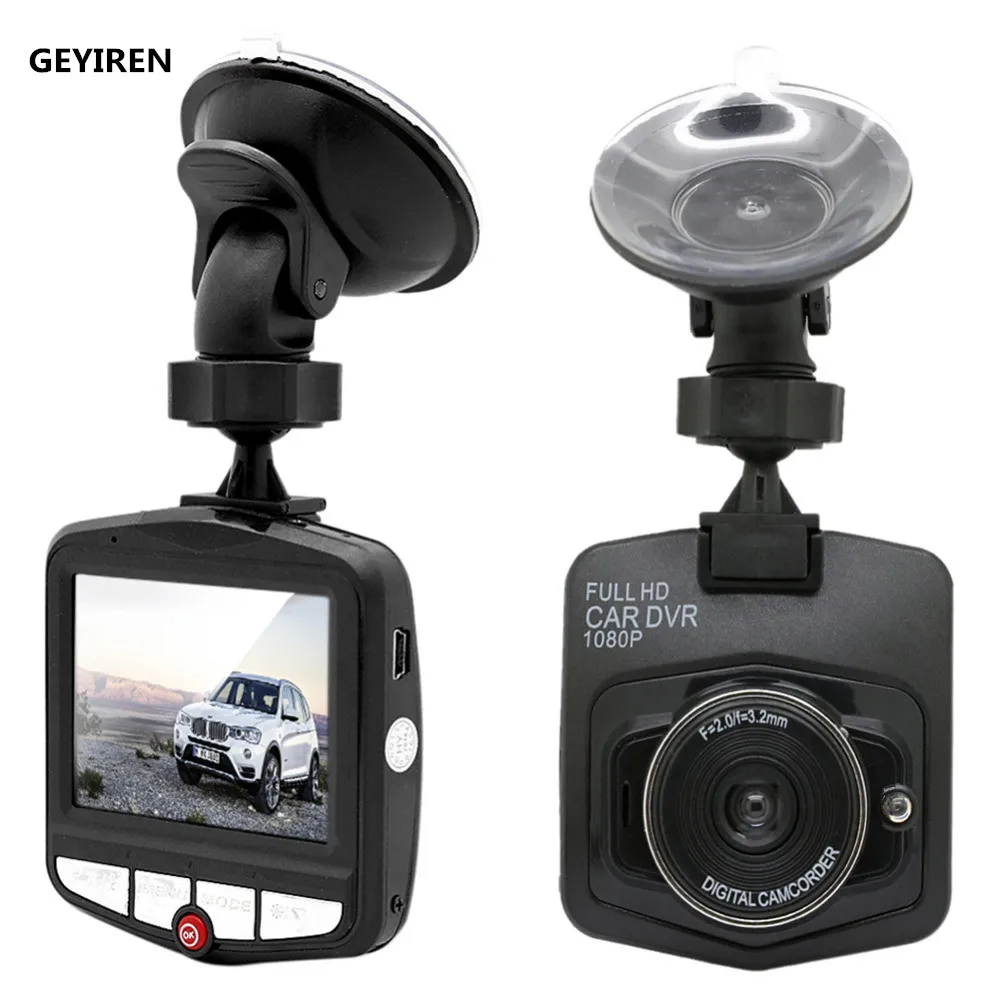 GEYIREN Black Car DVR font b Camera b font Dashcam Full HD 1080P Video Registrator Recorder