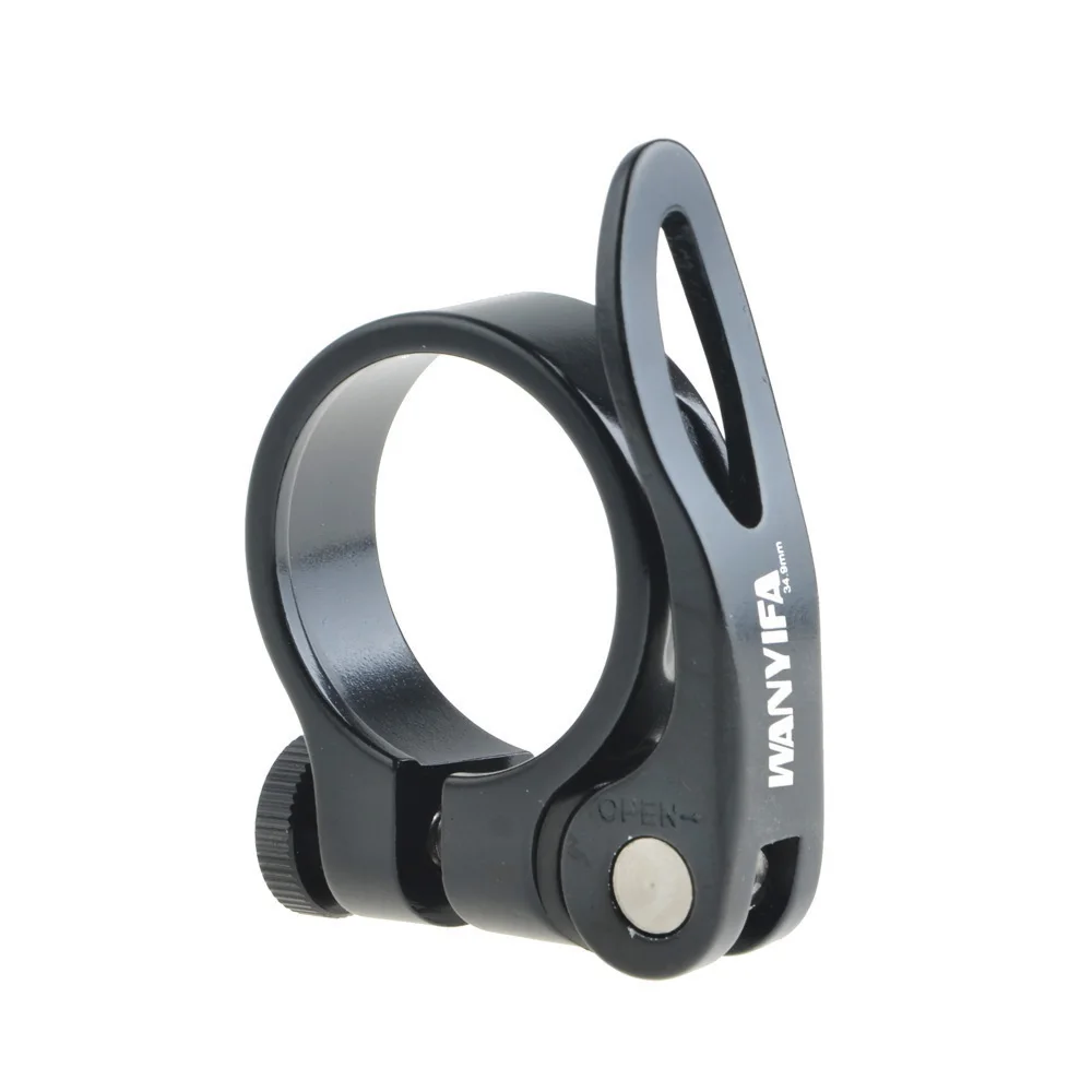 Black 34.9mm Wanyifa велосипед из алюминиевого сплава Подседельный штырь зажим 31,8/34,9 мм Горная дорога велосипед быстросъемный Подседельный штырь зажим Запчасти для велосипедов 5 цветов - Цвет: Black 34.9mm