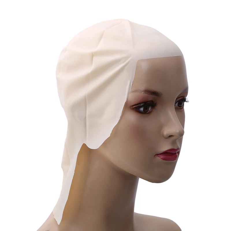 

High Quality 30cm Width Funny Latex Skin Fake Bald Head Unisex Fancy Movie Party Dress Skinhead Wig Cap Hot Sale
