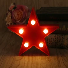 3D Marquee Stars Table Lamp 5 LED Battery Operated Night Light Children’s Room Decor