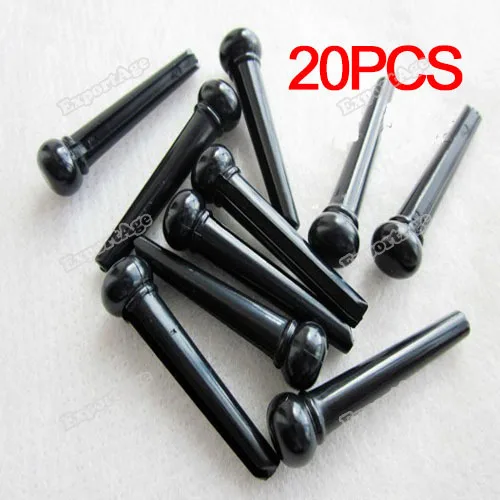 LilacLine useful 6PCS Black Acoustic Guitar Bridge Pins Block White Dot Inlay Music Tool Set Original! |