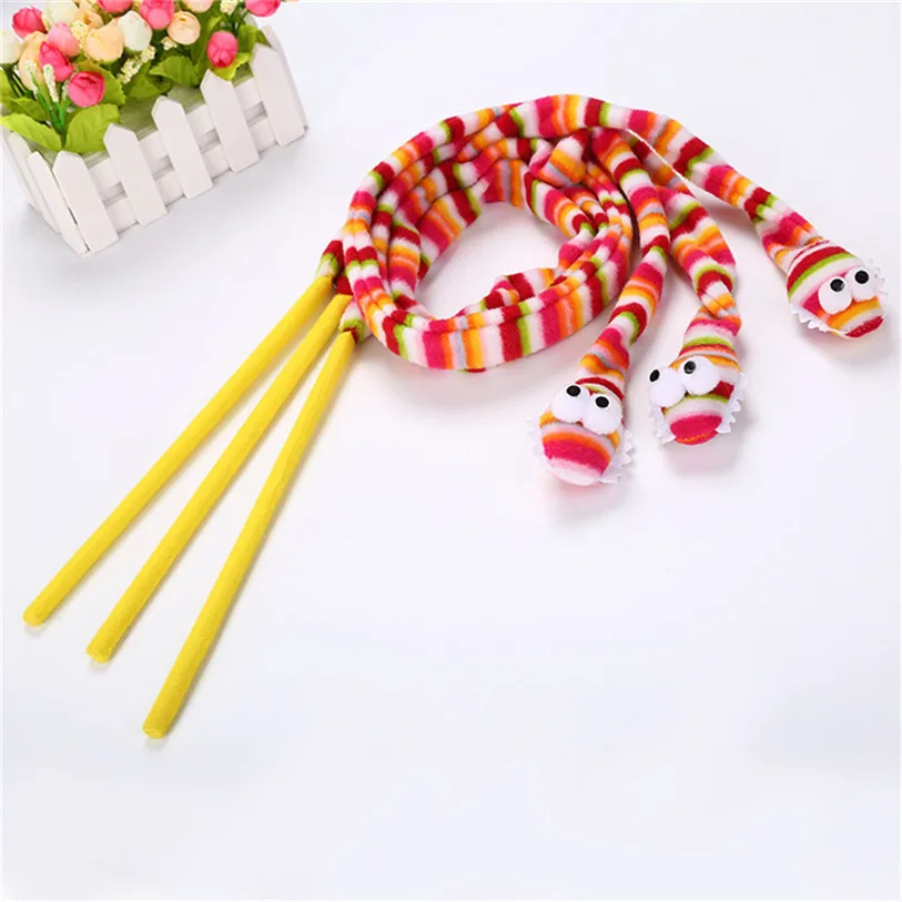 Rainbow Snack Streamer Pet Cat Feather Toys Cat Wand Catcher Teaser Sticks Cat Interactive Training Toys Wholesale #F#40SP4 (2)