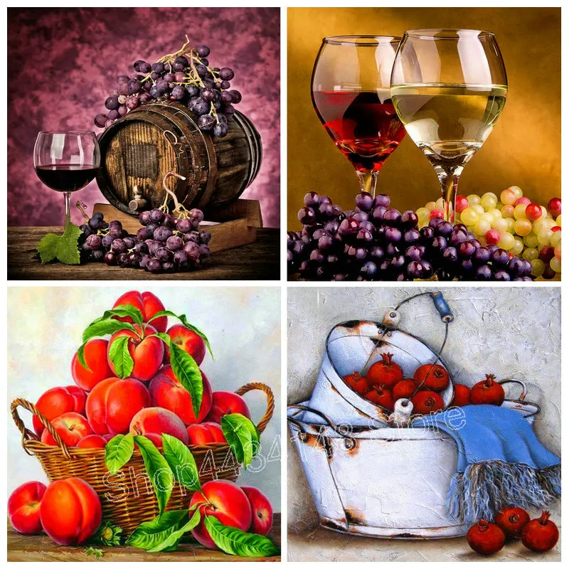 New Diamond embroidery 5d diy diamond painting of fruits picture of rhinestones cross-stitch diamond mosaic kitchen decor FR25