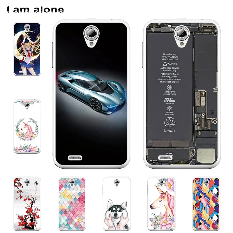 

I am alone Phone Cases For Lenovo A859 5.0 inch Soft TPU Mobile Fashion Color Cute Cover For Lenovo A859 Bags Free Shipping