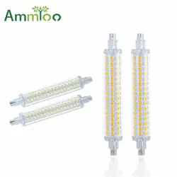 Ammtoo R7S Светодиодная лампа 78 мм 118 мм SMD2835 Bombillas LED R7S свет лампы 110 В 220 В энергосберегающие spotlight для домашнего декора