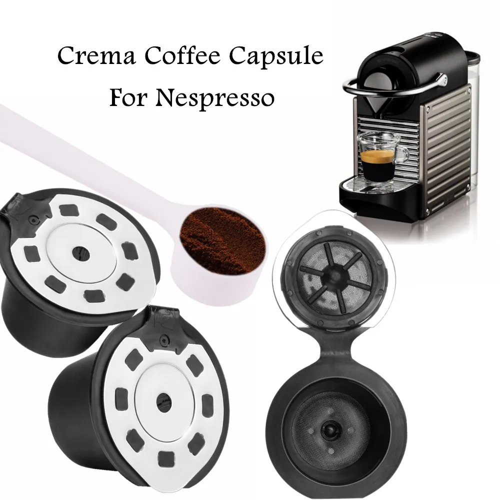 

Reusable Coffee Filter For Nespresso Crema Coffee Capsules Baskets Refillable Cup Capsulas For Nescafe Coffee Maker