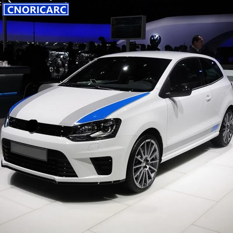 

Car Hood Waist Body Decorative Sticker Exterior Customized Racing Styling Decal For Volkswagen POLO Golf 7