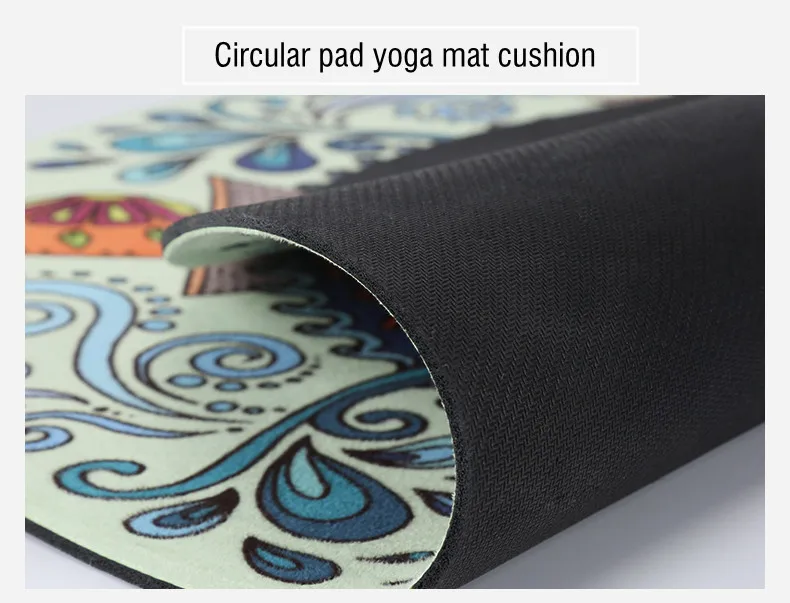 PU Mandara маленькие круглые коврики для йоги 3 мм Натуральная Резина замша Нескользящая подушка для занятий йогой домашняя медитация коврик для пилатеса(60*60 см* 3 мм