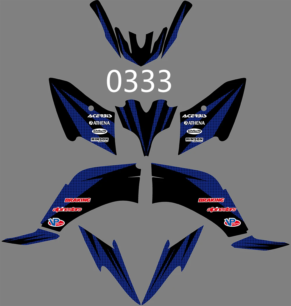 

2 STYLES TEAM GRAPHICS BACKGROUNDS DECALS STICKERS FOR YAMAHA RAPTOR 125 250