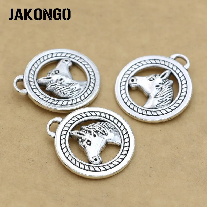 Silver Yellow Plated Goat Charm 25mm