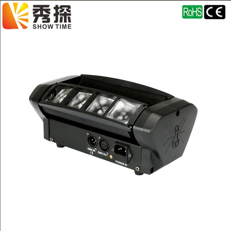 

Free Shipping Mini LED Beam Spider 8x10W RGBW Moving Head Lighting LED Spider Light LED Party DJ Beam Moving Head Light