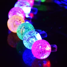 Гирлянды на солнечных батареях, сказочные огни, 20/30 светодиодный, для рождества, свадьбы, вечеринки, наружное украшение, пузырьковый шар с солнечной панелью