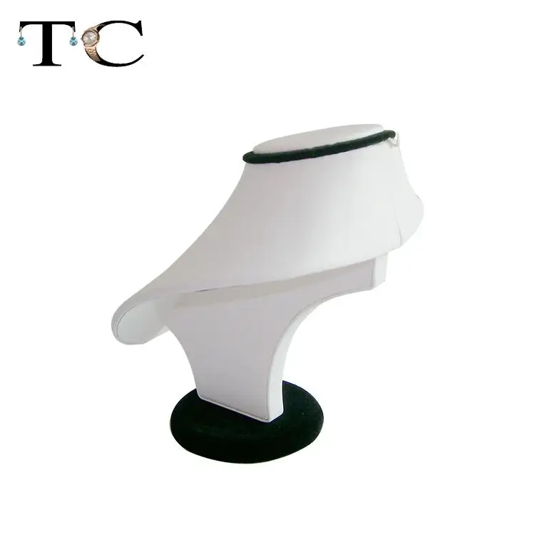  Display Jewelry Idea White PU Necklace Holder Pendant Display Bust Stand Holder Mannequin Fashion J