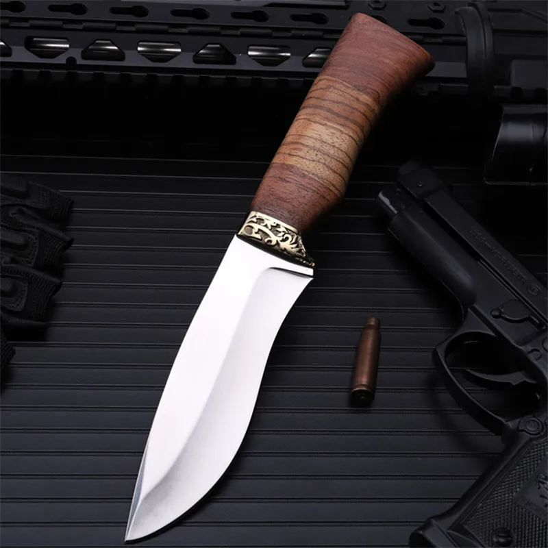 Outdoor self-defense wild small straight knife knife sharp knife wilderness survival than zero 8 folding fruit knife tools