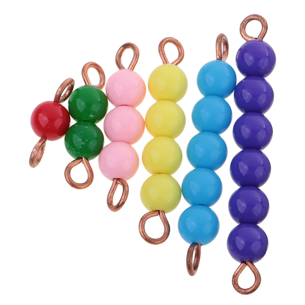 Montessori Math Materials Colored Bead Stairs with Tray Early Education Learning Training Toys Kids Intelligence Development