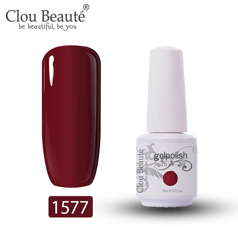 Clou Beaute Гель-лак для Ногтей Сияющий стойкий УФ светодиодный Блеск 8 мл Гель-лак для ногтей - Цвет: 1577