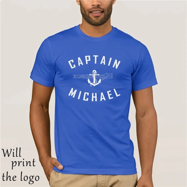 Captain T Shirt Custom Name Boating TShirt Sailing Gifts Nautical