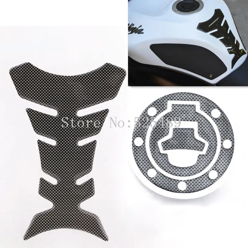 Motorcycle Fuel Tank Decal Pad + Gas Cap Pad Cover Sticker Decoration