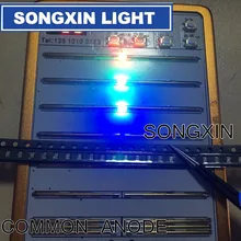 100 шт. SMD 0805(2012) трехцветный RGB 20 мА красный зеленый синий ультра яркий поверхностный монтаж светодиодный чипы общий анодный свет излучающий диод