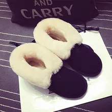 Women’s Winter Flats Snow Boots Brand Designer Slip-on Ankle Boots Genuine Suede Leather Short Booties Cold Winter Shoes Women
