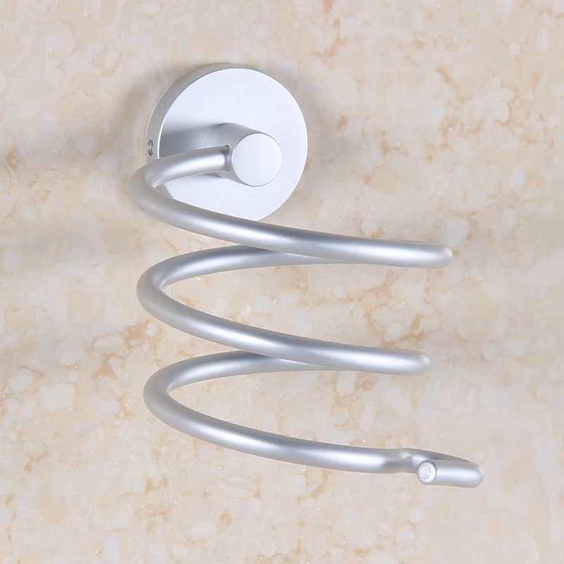 1pcs Space Aluminum Hair Dryer Holder Wall Mounted Rack Shelf Hairdryer Storage Holder Bathroom Accessories 1pcs Space Aluminum Hair Dryer Holder Wall Mounted Rack Shelf Hairdryer Storage Holder Bathroom Accessories