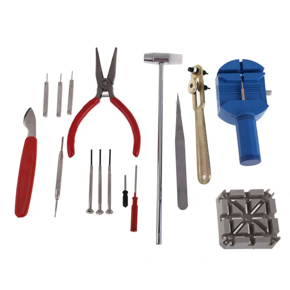 

16pcs Watch Clock Opener Tool Kit Watch Repair Tool Cell Pin Remover Opener Link Spring Bar Remover Screwdriver Tweezer