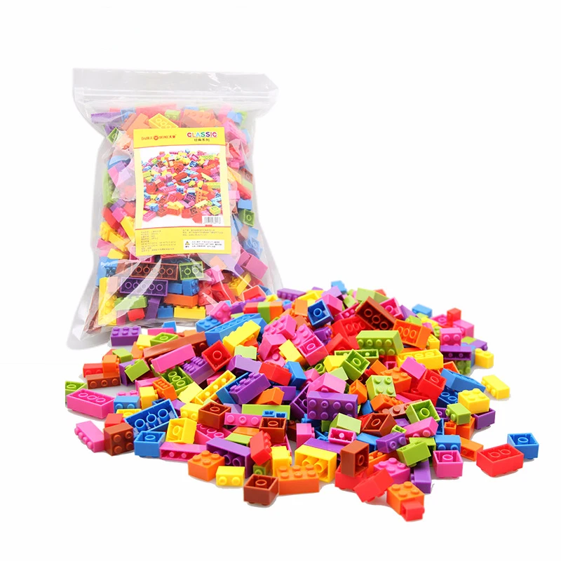 

2Kinds 500/1000Pcs Granule Building Blocks DIY Assembly Animals Toys Compatible Legoings Children Intelligence Bricks For Kids