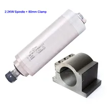 2.2KW CNC шпиндель 80 мм* 213 мм ER20 AC220V 8A деревообрабатывающий мотор+ 80 мм держатель зажим