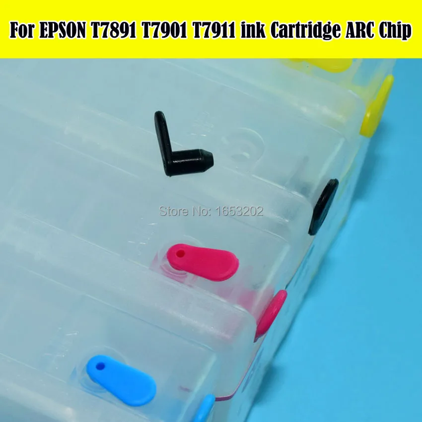 Картридж T7901 T7904/T790 790 для Epson WorkFore 5110/5190/5620/5690 с чипами ARC 4 цвета/комплект|ink