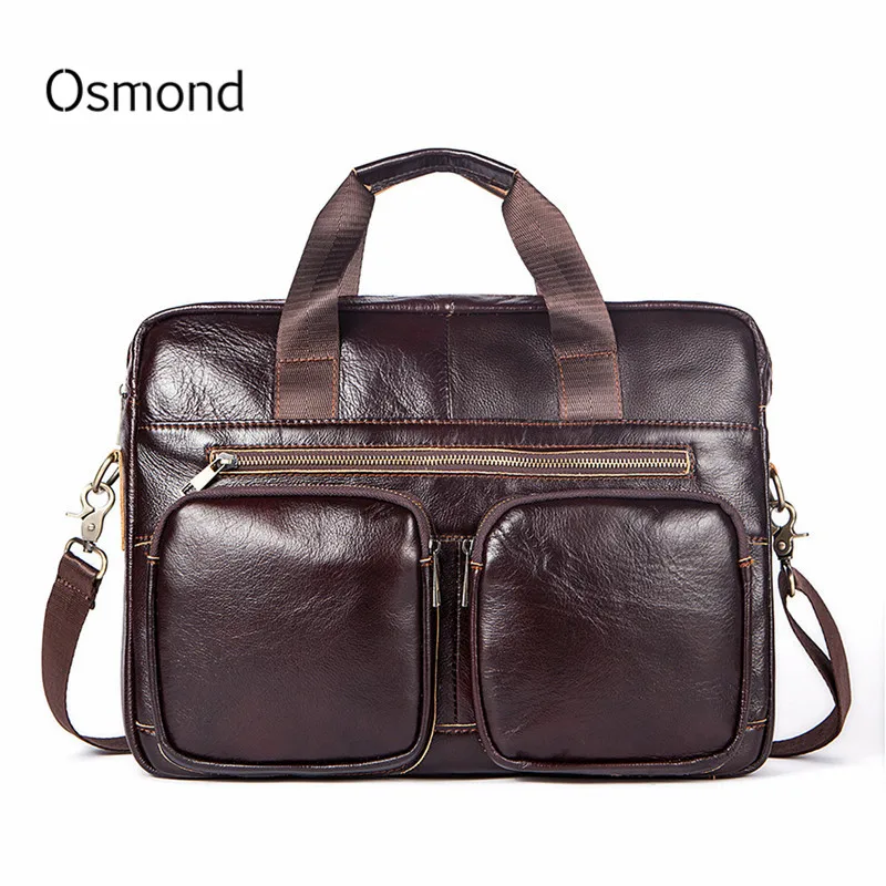 

Men's Briefcase Tote Genuine leather Handbag Vintage Laptop Document Case Business Briefcase Messenger Shoulder Bags Men's Bag