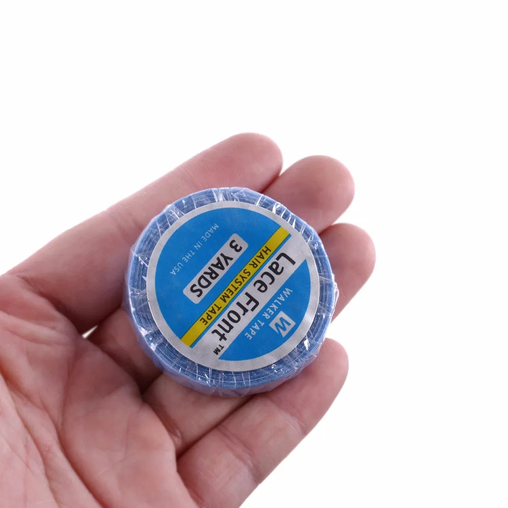 1 roll 0.8cm*3 yards super hair blue tape double-sided adhesive tape for hair extension/ lace wig/toupee