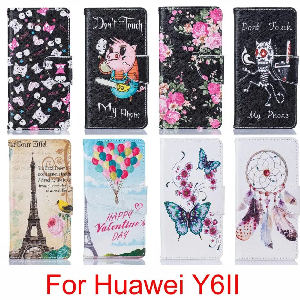 

Huawei Y6 II 2 Y6II CAM L03 L21 L23 L32 Case Leather Flip Cover Wallet Case Huawei Y 6 II 2 5A CAM-L03 CAM-L21 CAM-L23 CAM-L32