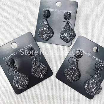 

European and American new long style drip temperament earrings with rhinestones made from rhinestones