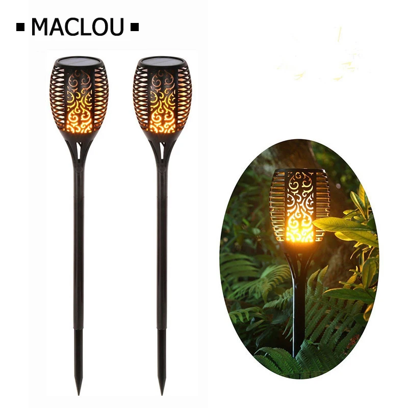 

Outdoor Solar Power Auto-induction Torch Light Flame Lamp Waterproof IP65 Garden Inserted Lawn Lighting Lamp Decor Lawn Pin Lamp
