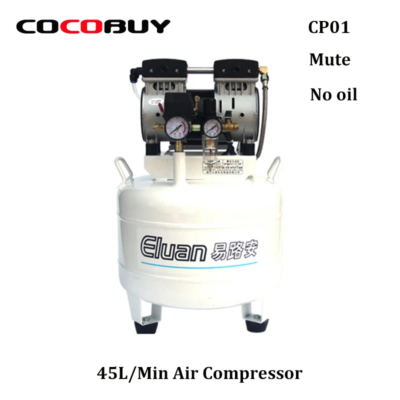 Novecel 220 v 600 W бесшумный воздушный компрессор ЖК-дисплей ремонт машины CP01 Би-магазины 45L