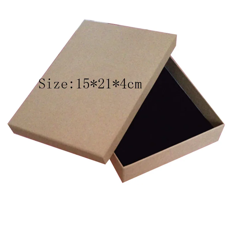 

Box For Jewelry Free Shipping wholesale 12pcslot 21*15*4cm Kraft Paper Jewelry Sets Packaging Boxes Gift Wallet Packaging Box