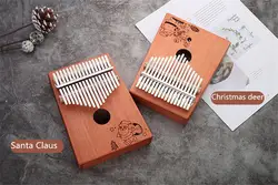 Высокое качество Рождество серии 17 ключи калимба дерево красного дерева тела «пианино для больших пальцев» играть с гитара музыкальный